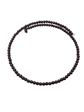 Silpada Sterling Silver Red Ganet Bead Choker Necklace 16” N0549